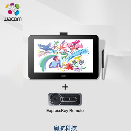 Wacom one液晶数位屏 绘图屏DTC-133【标机+遥控器】